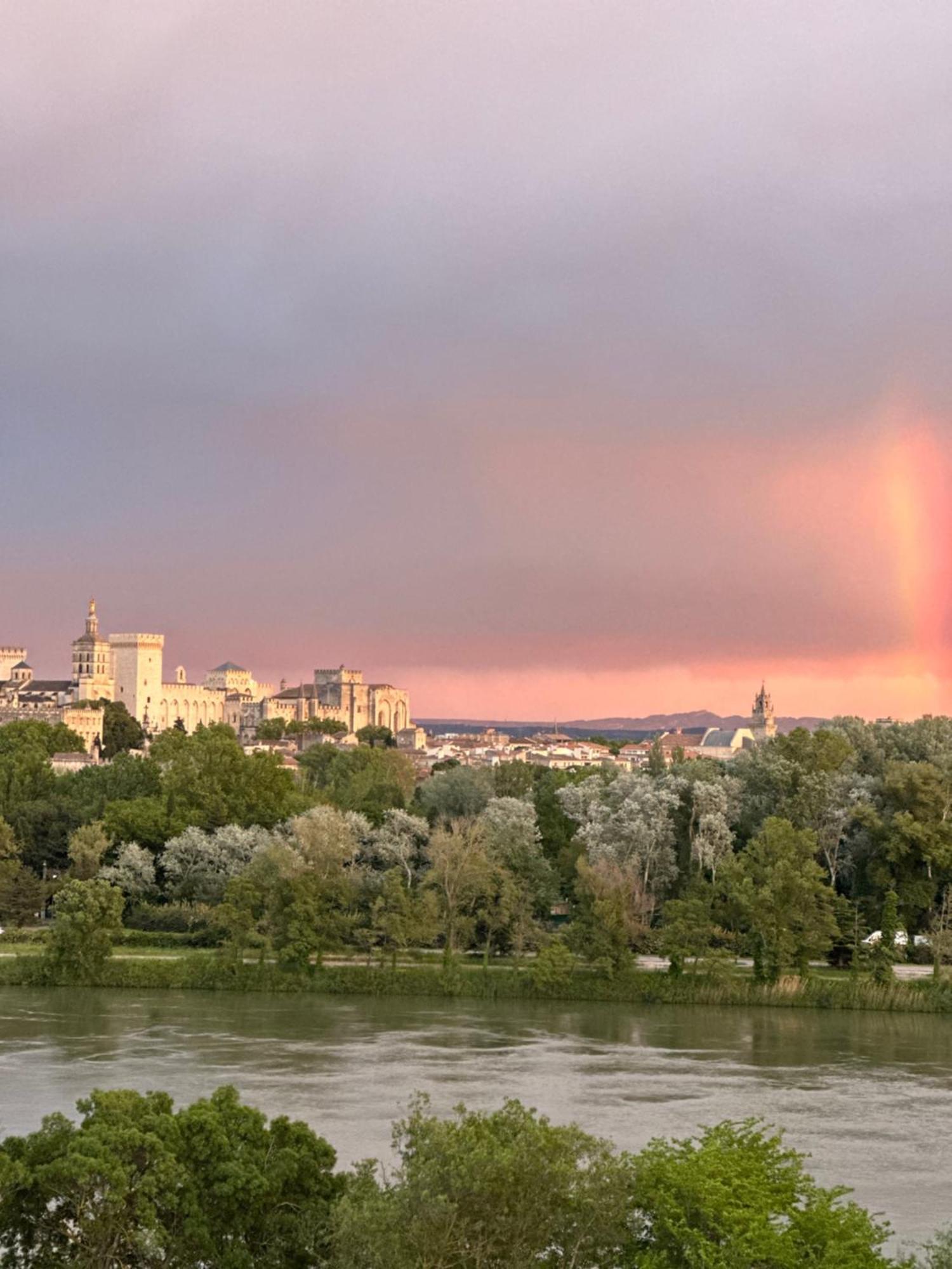 Charmante Petite Maison Avec Vue Panoramique, En Centre Historique, Proche D'Avignon, Ancienne, Renovee, Climatisee, Terrasse, Parking Public Gratuit Villeneuve-lès-Avignon Eksteriør bilde
